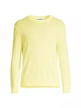 Свитер из натуральной шерсти Jil Sander, желтый