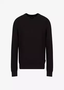 Свитер из органического хлопка Armani Exchange, черный