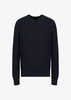 Свитер из органического хлопка Armani Exchange, синий