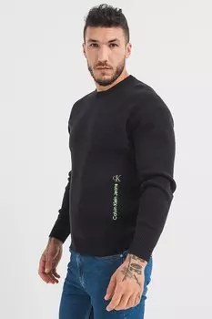 Свитер из органического хлопка Calvin Klein Jeans, черный