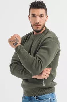 Свитер из органического хлопка Calvin Klein Jeans, зеленый