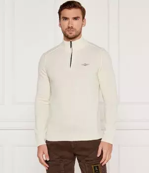 Свитер из шерсти Aeronautica Militare Regular Fit, экрю