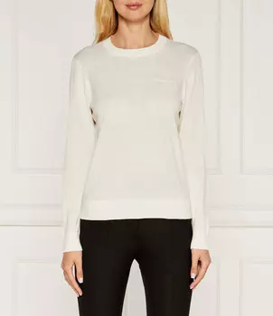 Свитер из шерсти Armani Exchange Regular Fit, экрю