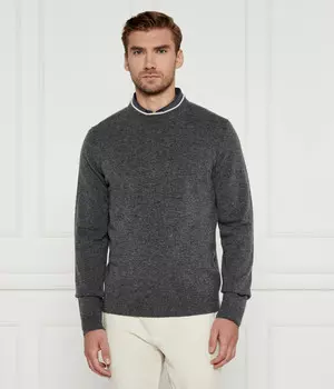 Свитер из шерсти BOSS BLACK Ebacio Regular Fit, серый