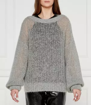 Свитер из шерсти BOSS BLACK Fablura Loose fit, серый