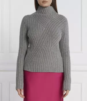 Свитер из шерсти BOSS BLACK Frim Regular Fit, серый