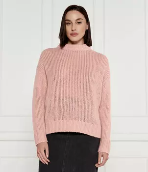 Свитер из шерсти HUGO Sloossy Oversize fit, роза