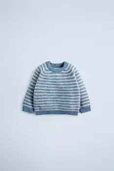 Свитер из шерсти и кашемира ZARA, голубой мергель