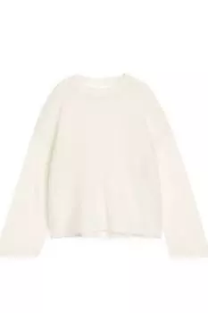 Свитер из шерсти и мохера Arket, белый