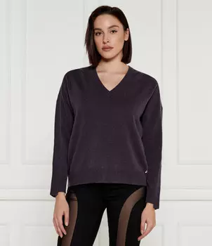 Свитер из шерсти Liu Jo Loose fit, цвет grafite