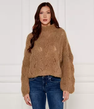 Свитер из шерсти Liu Jo Loose fit, бежевый