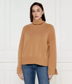 Свитер из шерсти Liu Jo Regular Fit, коричневый