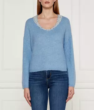 Свитер из шерсти Liu Jo Regular Fit, синий