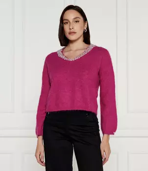Свитер из шерсти Liu Jo Regular Fit, фуксия