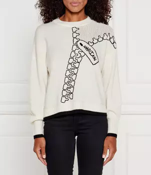 Свитер из шерсти Marc Cain Loose fit, кремовый