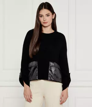 Свитер из шерсти Marc Cain Loose fit, черный