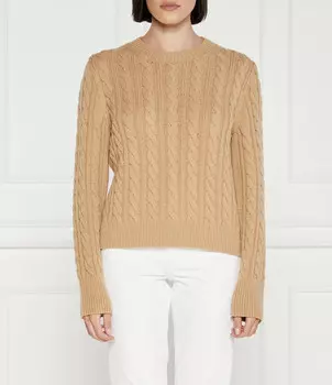 Свитер из шерсти Marc Cain Regular Fit, коричневый