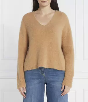 Свитер из шерсти Marella AMEDEA Loose fit, коричневый