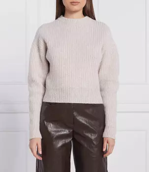 Свитер из шерсти Marella pulce regular fit, бежевый