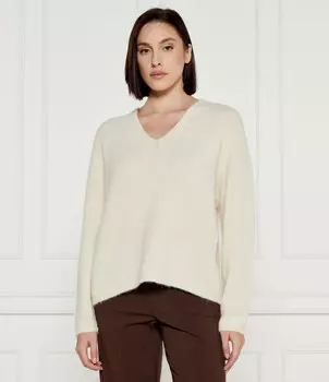 Свитер из шерсти Marella Regular Fit, кремовый