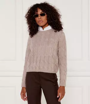 Свитер из шерсти Marella SPORT Clarino1 Regular Fit, коричневый