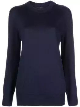 Свитер из шерсти мериноса с круглым вырезом JIL SANDER, синий