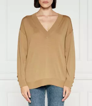 Свитер из шерсти Michael Kors MERINO Regular Fit, бежевый