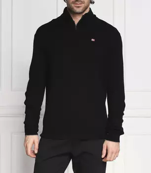 Свитер из шерсти Napapijri damavand hz 4 regular fit, черный
