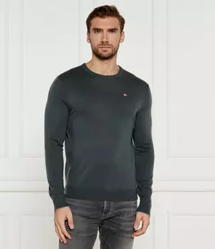Свитер из шерсти Napapijri DAMAVAND Regular Fit, зеленый