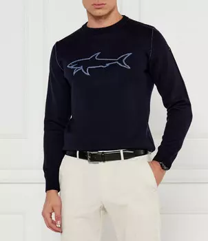 Свитер из шерсти Paul&Shark Regular Fit, темно-синий