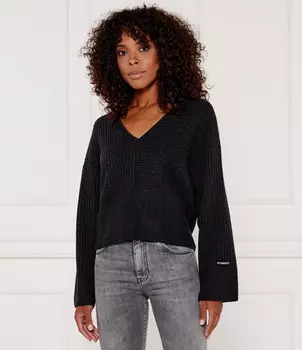 Свитер из шерсти Pinko APHRODITE GIANT Loose fit, цвет grafite