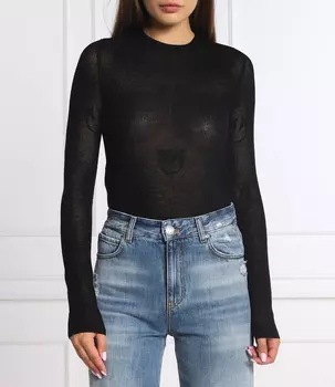 Свитер из шерсти Pinko cocarum regular fit, черный