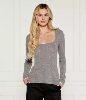 Свитер из шерсти Pinko CYMRIC Slim Fit, серый