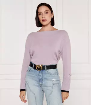 Свитер из шерсти Pinko Loose fit, лавандовый