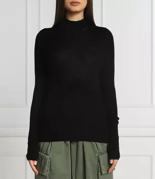 Свитер из шерсти Pinko negroni lupetto slim fit, черный