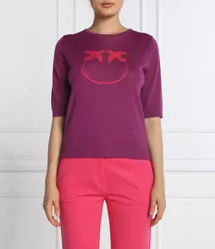 Свитер из шерсти Pinko ultrafine regular fit, фиолетовый