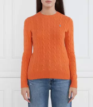Свитер из шерсти POLO RALPH LAUREN JULIANNA Slim Fit, оранжевый
