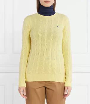 Свитер из шерсти POLO RALPH LAUREN JULIANNA Slim Fit, желтый