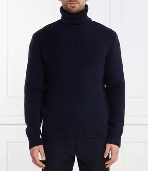 Свитер из шерсти POLO RALPH LAUREN Regular Fit, темно-синий