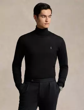 Свитер из шерсти POLO RALPH LAUREN Regular Fit, черный