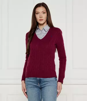 Свитер из шерсти POLO RALPH LAUREN Regular Fit, бордо