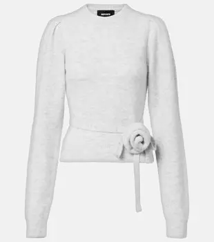 Свитер из шерсти с альпакой Rotate, Snow White