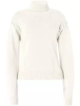 Свитер из шерсти трубчатой вязки Genny, белый