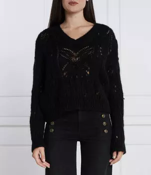 Свитер из шерсти TWINSET Regular Fit, черный