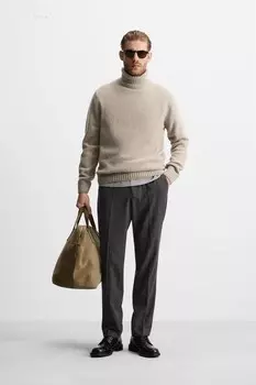Свитер из шерсти ZARA, кэмел
