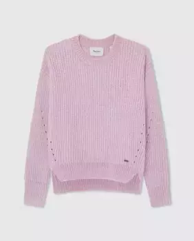 Свитер из синели для девочки Pepe Jeans, розовый