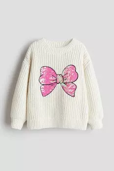 Свитер из синели H&M, белый