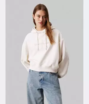 Свитер из синели Regular fit Calvin Klein Jeans, экрю