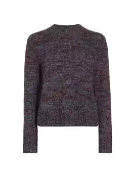 Свитер из смеси альпаки Marl Vince, цвет rust teal stone combo