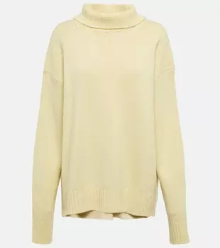 Свитер из смеси кашемира и хлопка JIL SANDER, зеленый